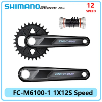 SHIMANO Deore M6100 Crankset and Bottom Bracket for MTB Bike 12s Speed 170/175mm 30/32T Chainwheel Bicycle Crank Original Parts