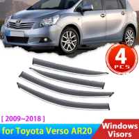 Deflectors for Toyota Verso AR20 20 Excel 2009~2018 Accessories 4x Car Side Window Visors Rain Eyebr