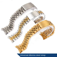 Stainless Steel Watch Band for Seiko Universal Comfortable to Wear Watch Strap Accessories 13mm 17mm 19mm 20mm Wrist Strap