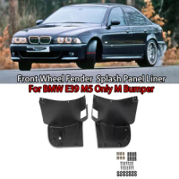 Left+Right Pair Front Bumper Splash Panel Liner Trim Wheel Fender Kits For BMW E39 M5 Only M Bumper