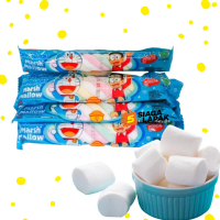 Marshmallow Doraemon 1 PAK All Varian Kepang Bulat Putih