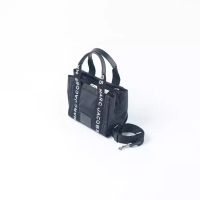Marc Jacobs Tas MARC JACOBS TEXT STRAP WHITE BLACK NYLON TOTE BAG WITH LS SMALL 100% ORIGINAL