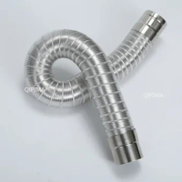 50/60/70/80/90/100mm Aluminum Alloy Smoke Exhaust Aluminum Foil Pipe Telescopic Hose Gas Water Heater Smoke Pipe