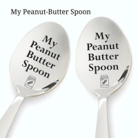 1PCS My Peanut-Butter Spoon Ice Cream Spoon Coffee Blender Kitchen Tool Valentine's Day Gift from For Mom Friends Coworker 2022