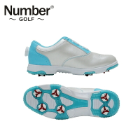 實體專賣Number高爾夫鞋女士防水鞋固定釘休閑免系鞋帶golf女鞋