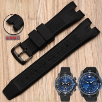Silicone Watch Strap for Citizen Aw1475 1476 1477 Ca4154 4155 Soft Waterproof Sweat-Proof Special Concave Watchband 24mm