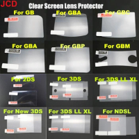 JCD 1pcs Top Bottom HD Clear Protective Film For GB GBA GBC GBA SP DSL NDSL For 2DS New 3DS XL LCD Screen Protector