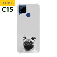 Casing Custom Case REALME C15 Softcase Motif Anjing Lucu 26