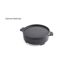 Chinese Cast Iron Pot Outdoor Portable Pot Smoke-Free Frying Pan Outdoor Camping Barbecue Grill Accessories