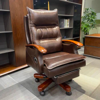 Vintage Ergonomic Office Chair Design Leather Comfort Backrest Office Chair Ergonomic Conference Chaise Bureau Office Furniture