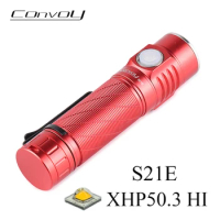 Convoy S21E With XHP50.3 HI Led Linterna 21700 1800lm Torch Fishing Camping Hunting Lamp Work Light Type-c Charging Port