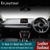 For Mazda 2 Cx-3 Cx3 2015 2016 2017 2018 2019 2020 Leather Dashmat Dashboard Cover Pad Dash Mat Carpet Car Accessories RHD