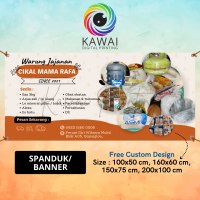 Spanduk Banner MMT Warung Jajanan Dan Sembako Bisa Rekuest 200x100 Cm