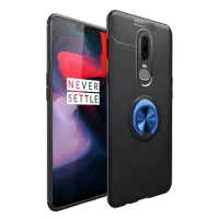 Oneplus 6 A6000 A6003 Case Magnetic Car Ring Holder Silicone TPU Back Cover Phone Case for Oneplus 6 Oneplus6 A6000 A6003