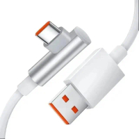 Kabel Data Elbow Compatibel For XIAOMI dan POCO Turbo Charger 33W 45W 67W 90W 120W 6A - Type C - Sup