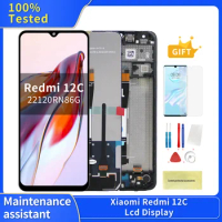 Original LCD Display for Xiaomi Redmi 12C, Touch Panel Screen, Digitizer Assembly for Redmi 12C 22120RN86G, 6, 71"