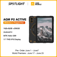 World Premiere Tablet AGM Pad P2 Active 11inch Display 8GB 256GB MTK Helio G99 8000mAh Battery 50MP Camera Widevine L1 Android14