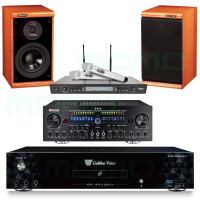 【金嗓】CPX-900 K1A+Zsound TX-2+SR-928PRO+KTF DM-825II 木(4TB點歌機+擴大機+無線麥克風+喇叭)