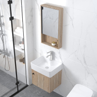 Stainless Steel Bathroom Cabinet With Mirror Sink Toilet StGood Fast To SG orage Cabinet With Mirror Bathroom Sink Toilet Cabinet Waterproof Small Apartment Solid Wood Narrow Mini Ultra Nar Package  浴室柜