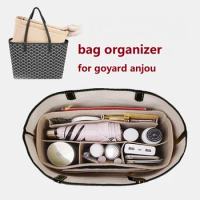 【Only Organizer】For Goyard ANJOU Tote Bag Organizer Insert Makeup Organiser Divider Shaper Protector Compartment Inner