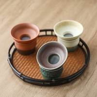 復古窯變茶濾陶瓷功夫創意茶具配件茶葉過濾器泡茶器茶漏網茶隔器
