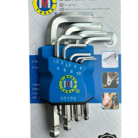 Bộ Lục Giác Mini Đầu Bi Cmart 9 Chi Tiết  Đủ size 1,5mm-10mm Nhỏ Gọn. Chất Liệu Thép Crmo Cứng Cáp B