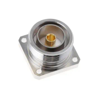 L29 7/16 Din Female Jack Center Connector With 4 Holes Flange Deck Solder Cup RF Coax Adapter 4XFD
