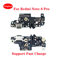 Original USB Charging Dock Port For Xiaomi Redmi Note 8 Pro Support Fast Charge Microphone Jack Board Connctor Parts