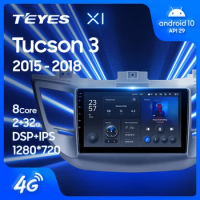 TEYES X1 For Hyundai Tucson 3 2015 - 2018 Car Radio Multimedia Video Player Navigation GPS Android 10 No 2din 2 din DVD