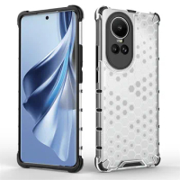 For OPPO Reno10 5G Global Case OPPO Reno10 Pro 5G Global Cover Armor PC Shockproof Soft Silicone Protective Phone Back Cover