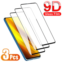 3Pcs Tempered Glass For Xiaomi Poco M3 M4 M5 Pro C3 C40 C50 C51 C55 Screen Protector X5 X4 X3 NFC F3 F4 GT F5 Protective Film