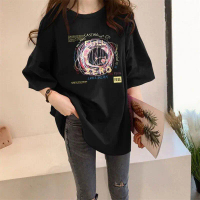 [AMYGO] 2N166 Cotton T shirt Women M-5XL Loose T shirt Women Plus Size Tshirt Woman Wanita Baju T-sh
