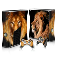 lions Whole Body Protective Vinyl Skin Decal Cover for Xbox 360 Slim Console controller Skins Wrap Sticker