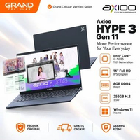 AXIOO Hype 3 Gen 11 i3-1125G4 8/256GB | Core i3 4 Core 8 Thread, 14" FHD IPS, SSD NVMe | Garansi Res
