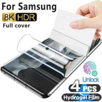 4pcs Hydrogel Film For Samsung Galaxy S24 S23 S22 S21 S20 Ultra S23 S21 S20 FE S24 Plus Screen Protector On Samsung S20 Ultra