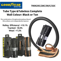 Goodyear Eagle F1 Road Bike Tire 700x25/28/30/32C 120TPI Tubeless/Tube Bicycle Tyre Clincher Foldable Gravel Cycling Parts 1p