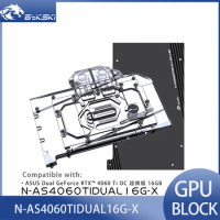 Bykski GPU Water Block Use for ASUS Dual GeForce RTX 4060Ti OC 16GB Video Card Cooling /Full Cover/ Radiator N-AS4060TIDUAL16G-X