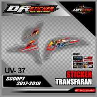 STICKER STRIPING TRANSPARAN GLOSSY CUSTOM SCOOPY TAHUN 2017-2019 Desain Simple Sengkupi