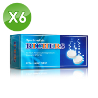 (6盒組)【RICHERS】 樂解電解質發泡錠 6入/盒