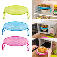Microwave Folding Tray Microwave Heating Tiered Tray Rack Microwave Oven Racks Steam Holder Microwave Heat-Resisting Tray