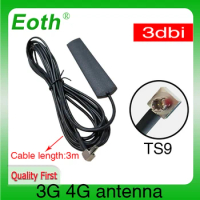 Eoth 20pcs 3G 4G patch 700-2600Mhz lte antenna 3dbi ts9 Connector Plug antenne router 3m cable rg174