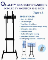 standing bracket tv 32 - 65 inchi braket tv berdiri 32 39 40 42 49 50 52 55 60 65 inchi