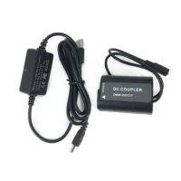 DCC17 Dummy Battery + USB Adapter Charging Cable for Panasonic Lumix S5 G9 II S5II DC-S5 DC-S5K Camera Power Bank as DMW DCC17