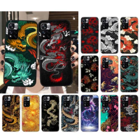 Fashion Cute China Dragon Phone Case For Xiaomi Redmi Note 13 12 Pro 11S 11 10 Pro 10S Note 12R 12S 12 ProPlus Redmi 10 9C