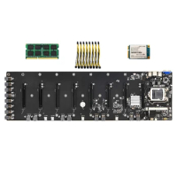 ETH-B75 V1.0Y Motherboard Supports 8XPCIE 16X Slot with 8G DDR3 1600Mhz RAM+128GB MSATA SSD+8Xpower Cord ETH Motherboard