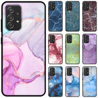 JURCHEN Phone Case For Samsung Galaxy A51 A71 A50S A70S M52 M53 M11 M12 M13 M32 5G Granite Marble Stone Texture Printing Cover