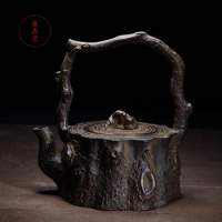 Tree Root Model Cast Iron Teapot Set Japanese Tea Pot 1400ml Large Capacity Drinkware Kung Fu Infusers Tea Ceremony Tools