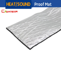 Cawanerl 20CM X 100CM Aluminum Foil Car Sound Heat Insulation Mat Deadening Proofing Material Pad Noise Barrier Deadener