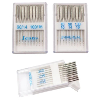 20PCS Jeans Universal Sewing Machine Needles Sewing Machine Supplies for Singer Brother Janome Varmax Sizes70/10 90/14 100/16