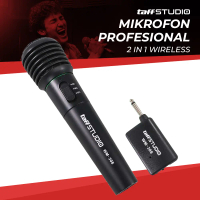 Mikrofon Profesional 2 in 1 Wireless Wired - WM-308 - Black